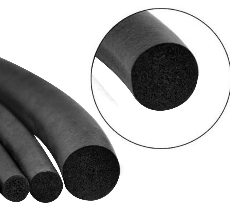 Round Rubber Seal Strip – Round Rubber Seal Cord/Strip for Gap Sealing, Flexible Material, Weatherproof, Cut to Length, Multiple Diameters Available